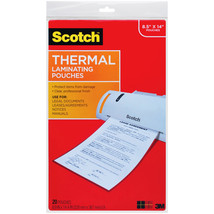 Scotch Thermal Laminator Pouches 3 Mil 20/Pkg-8.5&quot;X14&quot; Legal - £15.56 GBP