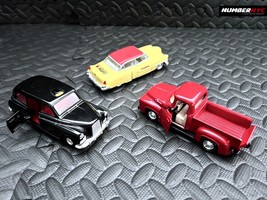 3x VTG Street Scenes London Taxi Road Champs 1956 Ford F100 Ertle 1952 Cadillac - £31.57 GBP