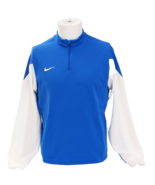 Nike Youth Boy&#39;s XL Blue White 1/4 Zip Top Athletic Shirt Warm Brushed I... - $64.34