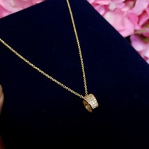 Benevolence La Chain Of Hope Micro Pave Rhinestone Gold Pendant Chain Necklace - £13.32 GBP