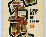 Shell Road Map of Kenya 1968 by George Philip and Son Coated Pages  - $37.62