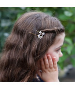 Gold Bow Multi Colored Crystals Hair Pin - Pair - $9.99