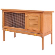 Outdoor Rabbit Hutch Small Animal House Pet Cage 1 Layer Wood(D0102HELFBA.) - $81.16