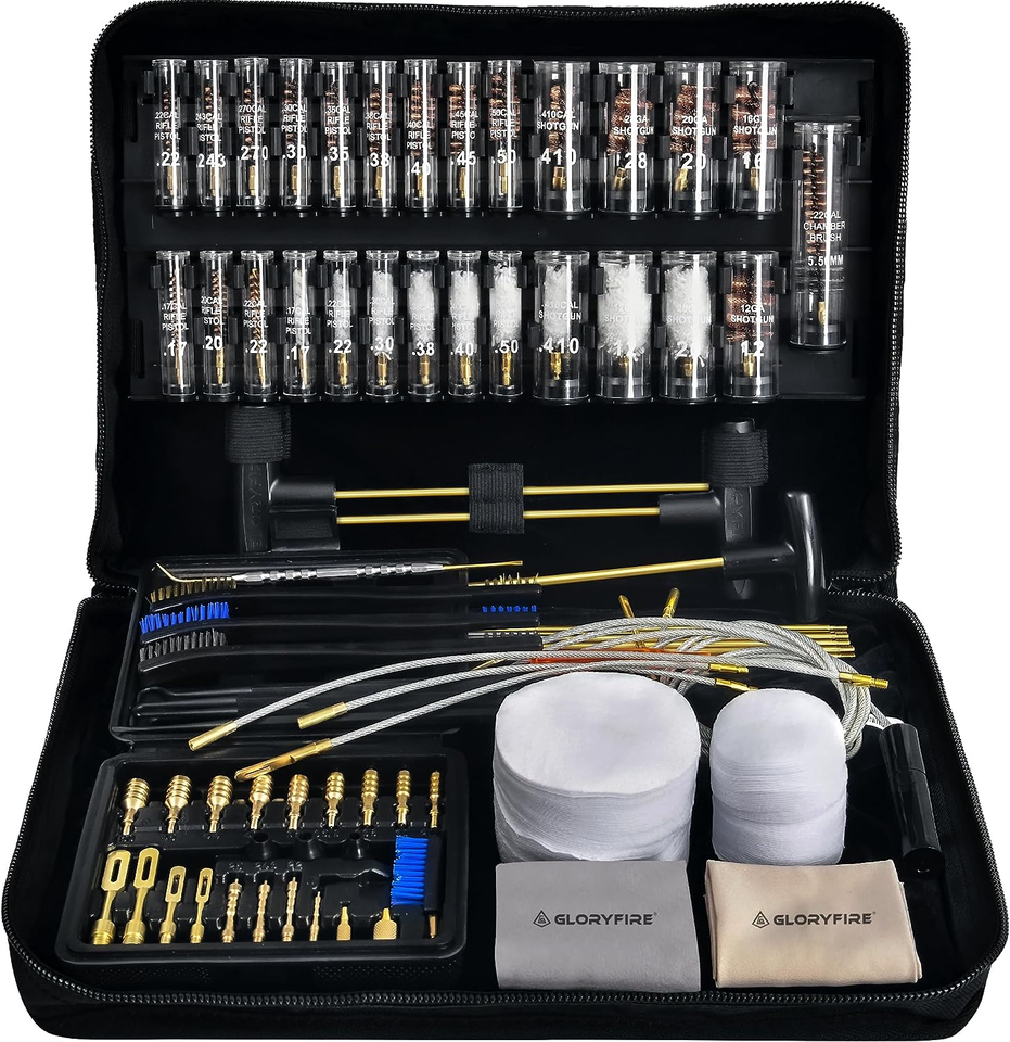 Cleaning Kit for All Guns with High-End Brass Brushes, Mops, Jags, Reinf... - $182.38