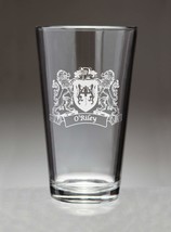 O&#39;Riley Irish Coat of Arms Pint Glasses (Sand Etched) - £54.35 GBP