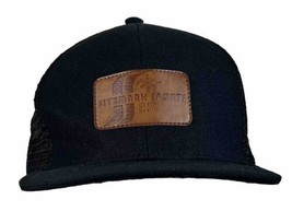 Sitzmarks Sports Red River NM Snapback Hat Cap Black Leather Logo Patch New - £13.42 GBP