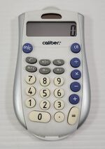 *B8) Caliber Handheld Calculator Dual Power 8 Digit Display with Hard Cover - $5.93