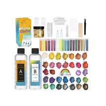 SUMERBOX Clear Epoxy Resin Kit | Cast Resin 13.8 Ounces | 32 Assorted Colors Of  - £53.15 GBP