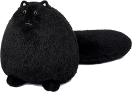 Black Cat Weighted Stuffed Animals, 14in Weighted Stuffed Black Fat Cat - £20.34 GBP