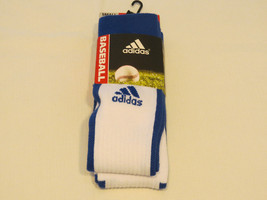 Adidas Climalite Unisex compressn Baseball 2 pair socks S small otc whit... - £11.20 GBP