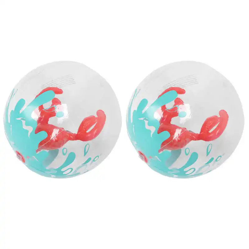 2Pcs Inflatable Beach Balls PVC 3D Crab Large Toy Supplies Summer Outdoor Pool - £14.76 GBP