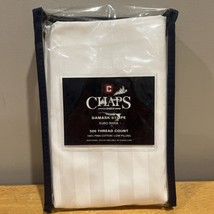 Chaps Damask Stripe 1 Euro Sham White 500 Thread 100% Pima Cotton 26 x 2... - $17.81