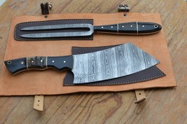 damascus hand forged knife and fork BBQ set From The Eagle Collection 4924 - £54.43 GBP