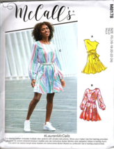 McCalls M8176 Misses 16 to 24 Pullover Dress Uncut Sewing Pattern New - £12.52 GBP