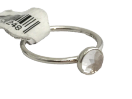 Authentic PANDORA April Droplet Silver Rock Crystal Ring 191012RC-52 Sz ... - $37.99