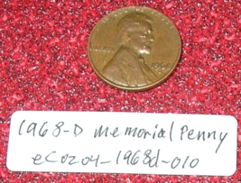 1968 D Memorial Penny Close Rim Text Strike &amp; Die Crack Errors; Old Coin Money - £136.83 GBP