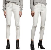 All Saints Grace Ankle Fray Skinny J EAN S White Sz W27 Nwt - £59.03 GBP