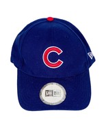 Chicago Cubs Baseball Hat New Era Blue Adjustable One Size Wool Blend Stickers - $16.69