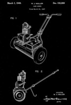 1949   lawn mower   w j muller   patent art poster black small thumb200