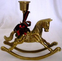 Charming Christmas Decor Candle Holder Rocking Horse - £12.58 GBP
