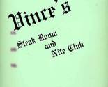 Vince&#39;s Steak Room and Nite Club Dinner Menu &amp; Wine List 1970&#39;s - $28.69