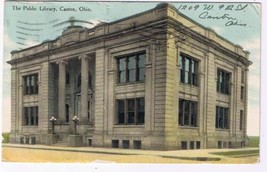 Ohio Postcard Canton The Public Library Independent 5 And Dime 1910 - £1.55 GBP