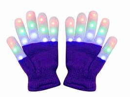 C&amp;H Solutions LED Light Purple Gloves Finger Light Flashing LED Warm Glo... - $164.21 MXN