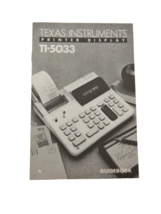 Guidebook Manual Texas Instruments Printer Display 36 Pages TI-5033 - £11.60 GBP