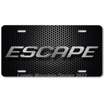 Ford Escape Text Inspired Art on Mesh FLAT Aluminum Novelty License Tag Plate - £14.11 GBP