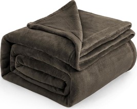 Bedsure Fleece Blanket Queen Blanket Brown - Bed Blanket - £38.60 GBP