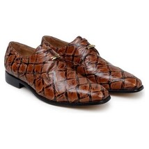 Belvedere Men's Shoes Renzo Pirarucu Lace Up Derby's Antique Almond Br01 image 3