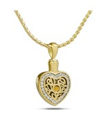 November w/ Citrine Gold Steel Pendant/Necklace Funeral Cremation Urn - $140.42 CAD