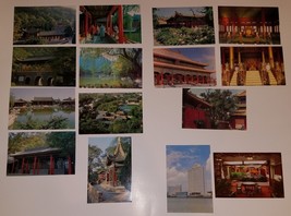 15 UNUSED China Postcards Lot Imperial Garden Bridge Pool Hall Tower Hotel - £15.49 GBP