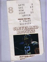 Nov 20 1988 Pittsburgh Steelers @ Cleveland Browns Ticket O Newsome R Woodson - £15.81 GBP