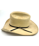 Resistol Straw Western Cowboy Hat Men Sz 7 1/4 Self Conforming Texas, USA - £42.84 GBP