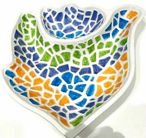 Primary image for "SUMMER LIVING" Chip & Dip Serving Dish Bowl Hand Shaped 12 5/8" L