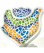 &quot;SUMMER LIVING&quot; Chip &amp; Dip Serving Dish Bowl Hand Shaped 12 5/8&quot; L - £47.47 GBP