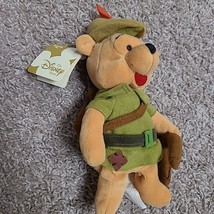 Disney Store Robin Hood Winnie The Pooh Mini Beanbag Plush Toy 8" NOS NWT - £7.47 GBP