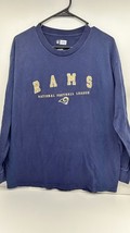 NFL Team Apparel Rams Shirt Adult Size Large Blue Long Sleeve Football Mens - $308.33 MXN
