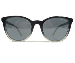 Armani Exchange Sunglasses AX 4077S 8255/6G Black Clear Round Frames w Blue Lens - £48.14 GBP