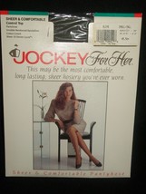 Jockey For Her Olive Sheet Control Top Nylons Small-Tall Sandalfoot Green Army - £13.33 GBP
