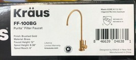 Kraus FF-100BG Purita Single-Handle Water Dispenser Faucet Brushed Gold - £63.15 GBP
