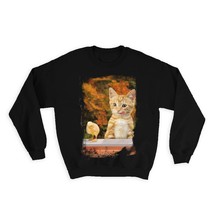 Cat Chick : Gift Sweatshirt Funny Joke Cute Kitten Pet Animal Nature - £23.21 GBP