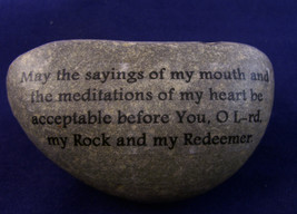 Scripture River Rock Stone Pebble Hashem Lord Hebrew Jewish Torah Psalm ... - $23.99