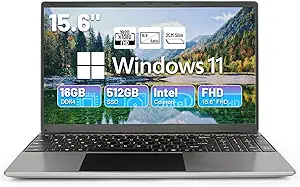 15.6&quot; Laptop Computer, Traditional Laptop Computer, 16Gb Ddr4 512Gb Ssd,... - £318.66 GBP