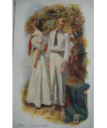 Vintage post card titled “Costly Error” young couple dressed in white. 1... - $25.00