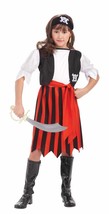 Forum Novelties Girls Pirate Lass 3 Piece Costume Child Small (4-6) Black/Red - £11.79 GBP