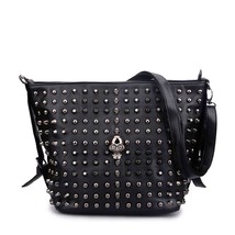 Fashion Women Shoulder Bag Pu Leather Crossbody Bag Punk Messenger Bag for Girls - £38.68 GBP