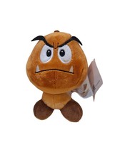 Super Mario Bros. Nintendo Villains GOOMBA 7&quot; Plush Angry Mushroom EUC with Tag - £10.14 GBP