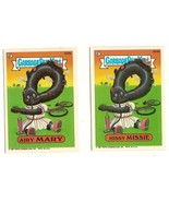 1987 Garbage Pail Kids Cards Series 10 404a Airy Mary / 404b Hissy Missie - €4,33 EUR